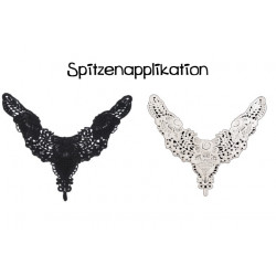 Spitzenapplikation / Spitzeneinsatz 18x22cm